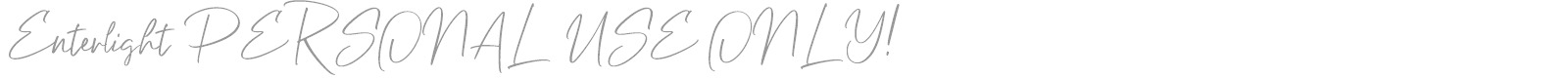 Enterlight font preview